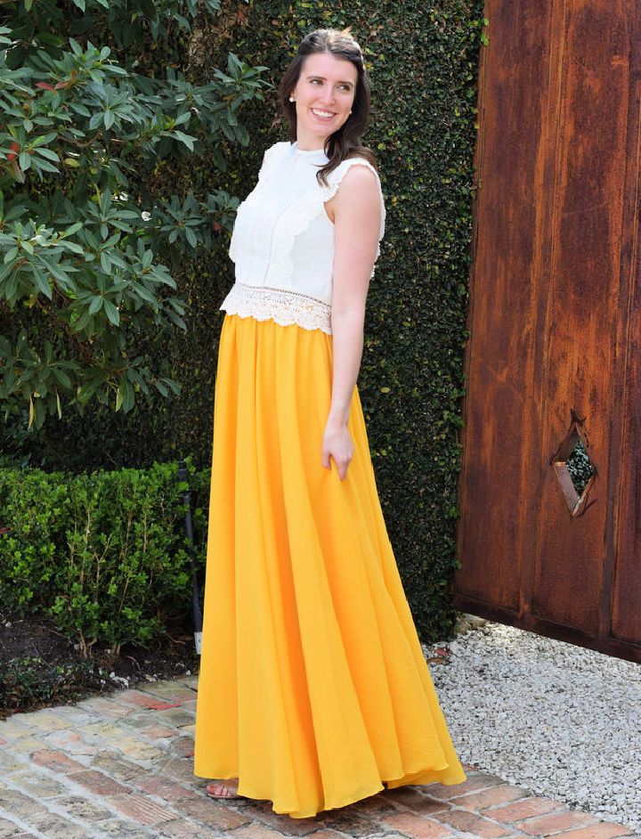 46+ Designs sewing pattern maxi skirt side splits