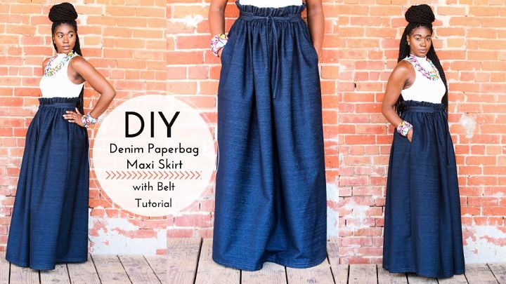 Paper bag waist 2024 skirt pattern free