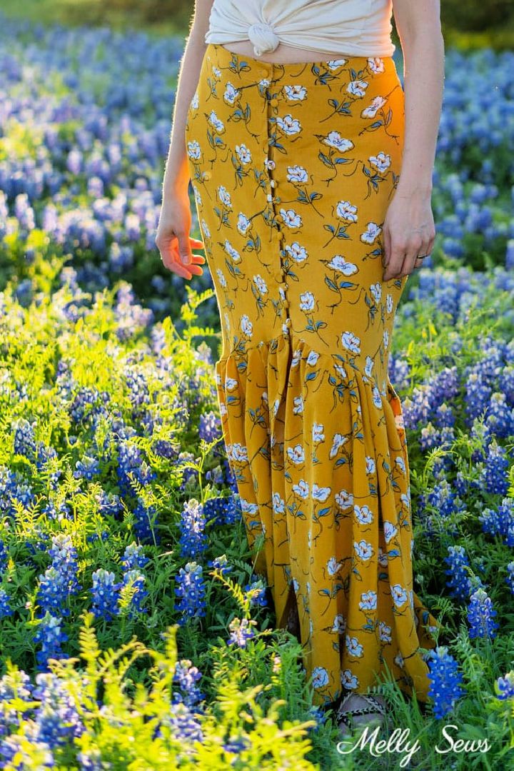 DIY Floral Maxi Skirt