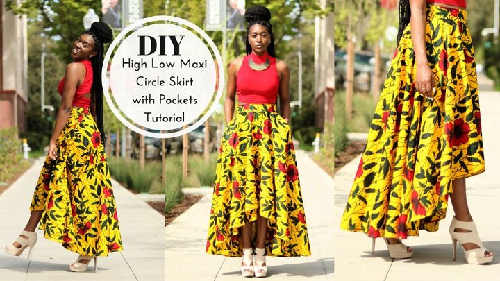 DIY High Low Maxi Circle Skirt Tutorial