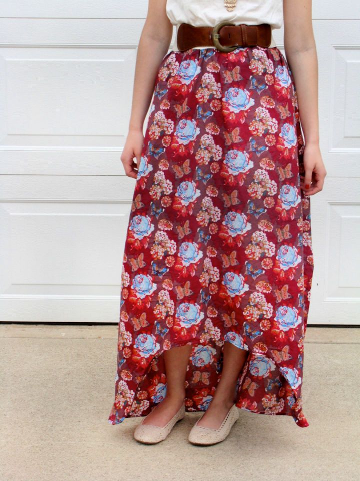 How To Sew A Hi Low Maxi Skirt