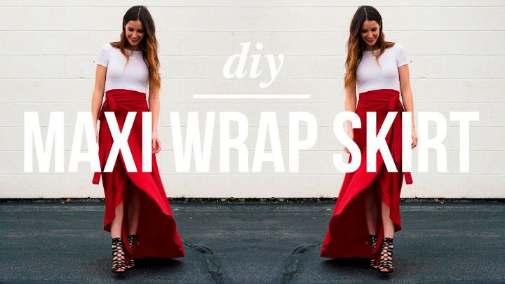 Diy wrap maxi shop skirt no sew