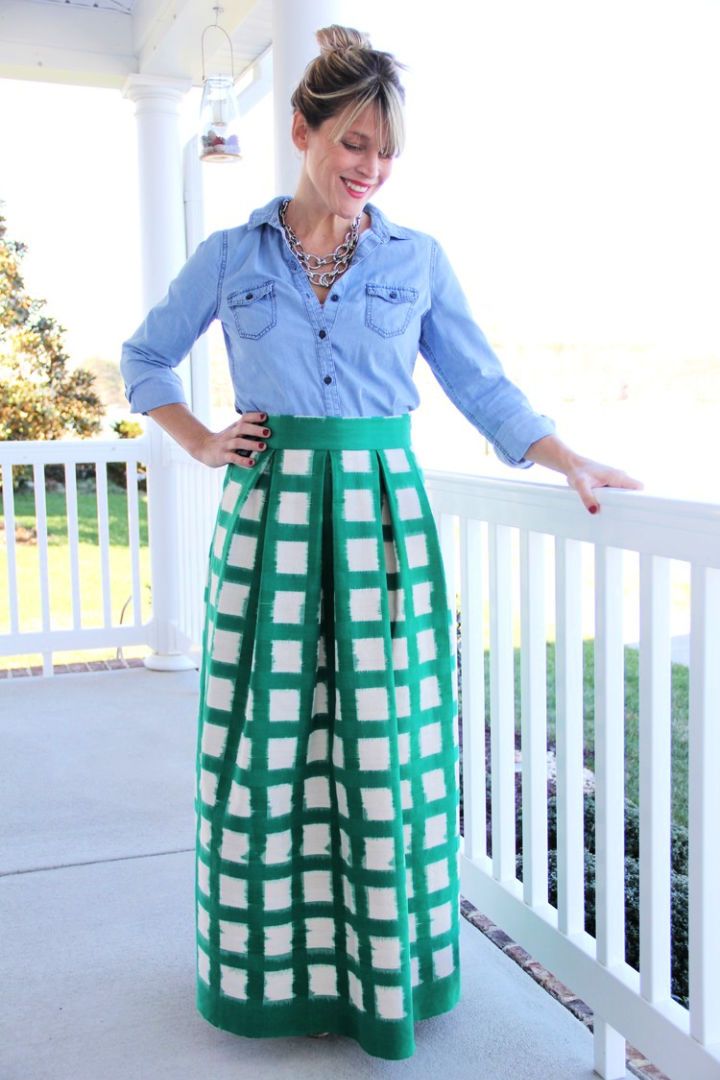 Pleated chiffon clearance maxi skirt pattern