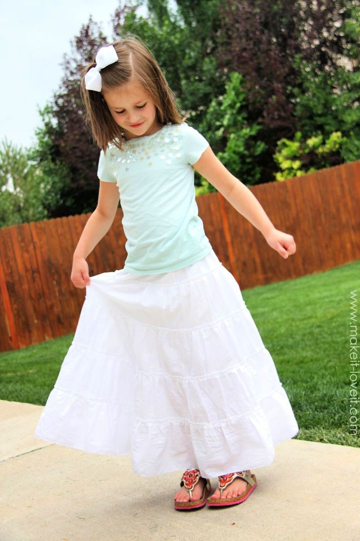 Tiered Maxi Skirt Pattern For Girls