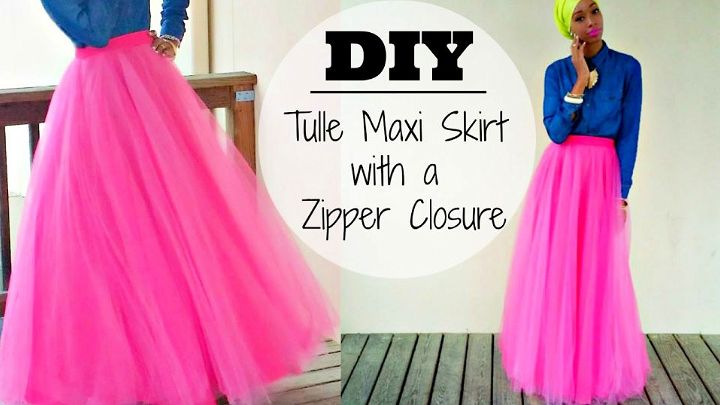 Tulle Maxi Skirt With A Hidden Zipper