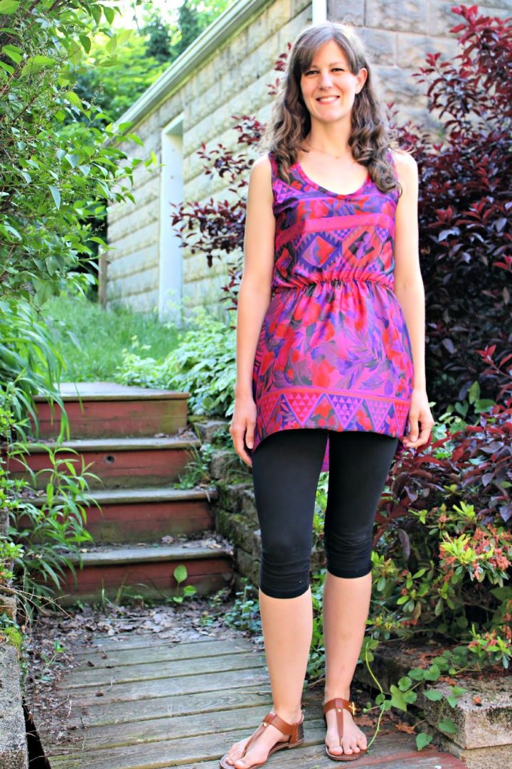 Womens High Low Racerback Tunic Sewing Pattern