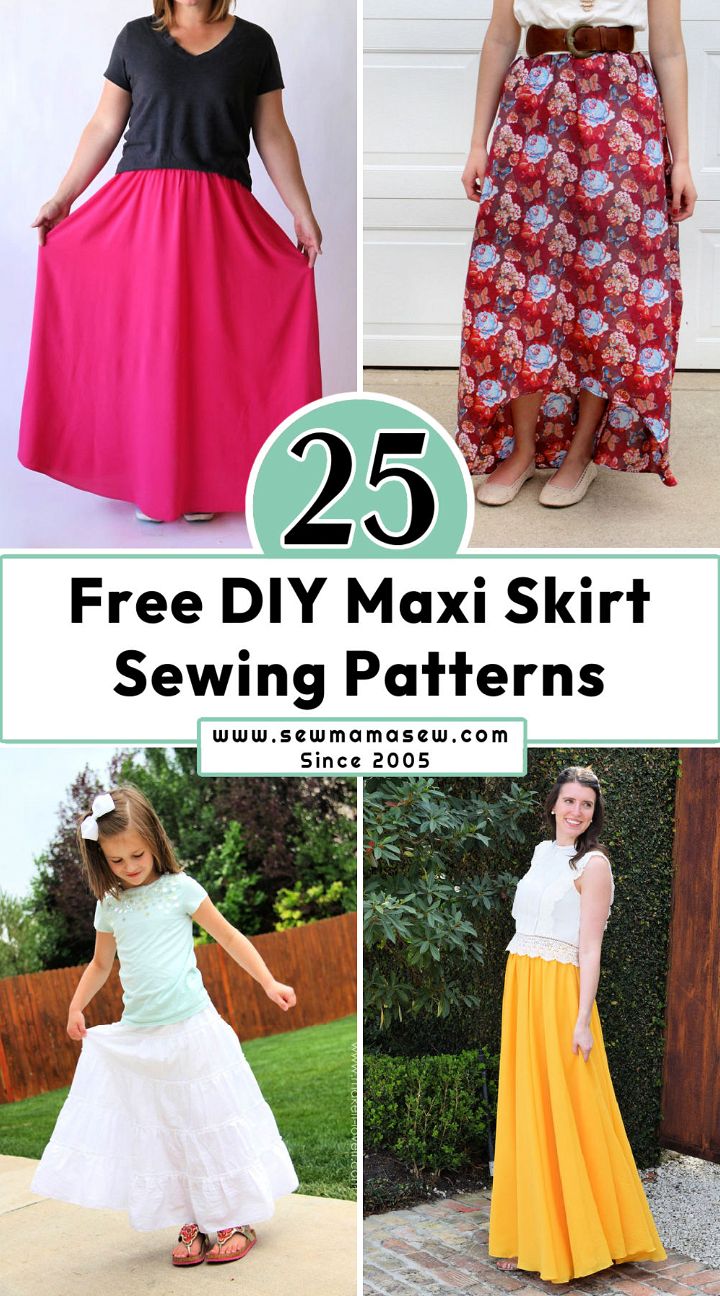 25 Easy To Sew Maxi Skirt Pattern Free Sew Mama Sew