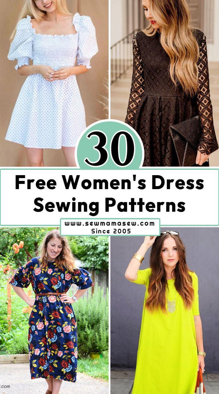 30 Free Womens Dress Sewing Patterns