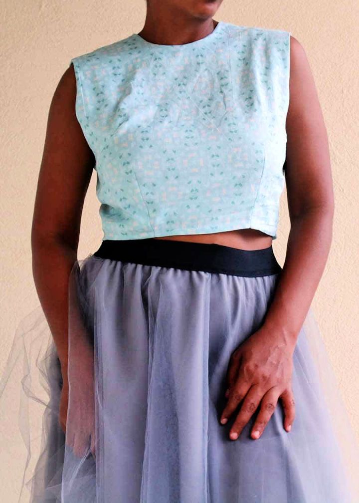 Tie Back Sleeveless Crop Top Sewing Pattern – Patterns For Less