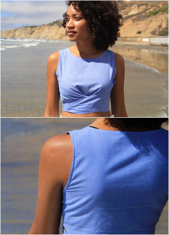 Crop Top Sewing Pattern PDF, Ribbed Tank Top For Women