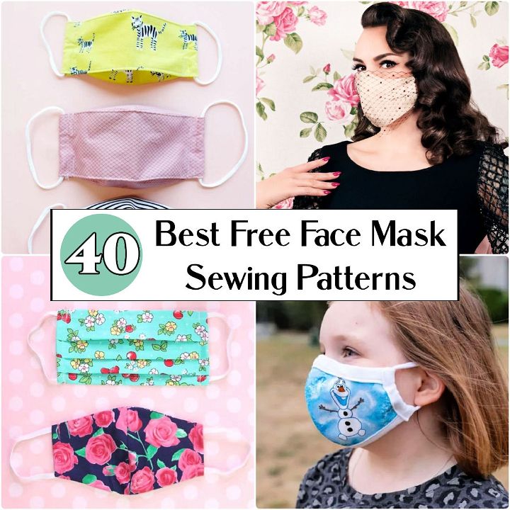 40 Free Face Mask Pattern + Printable Sewing Pattern PDF Template
