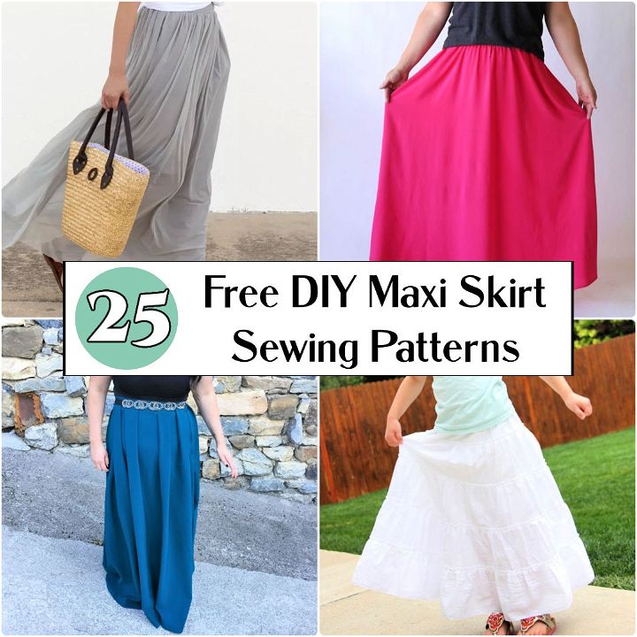 Easy Free Maxi Skirt Sewing Patterns