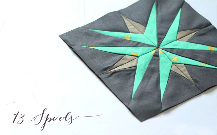 6 Illusion Star Paper Piecing Pattern