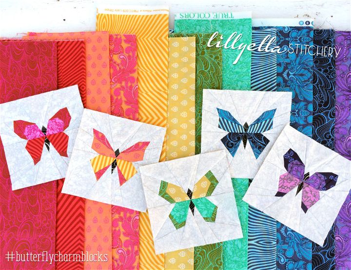 Butterfly Charm Block Paper Piecing Pattern