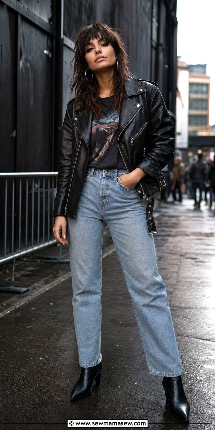 1980s Leather Jacket Outfit - 35 Retro outfit ideas