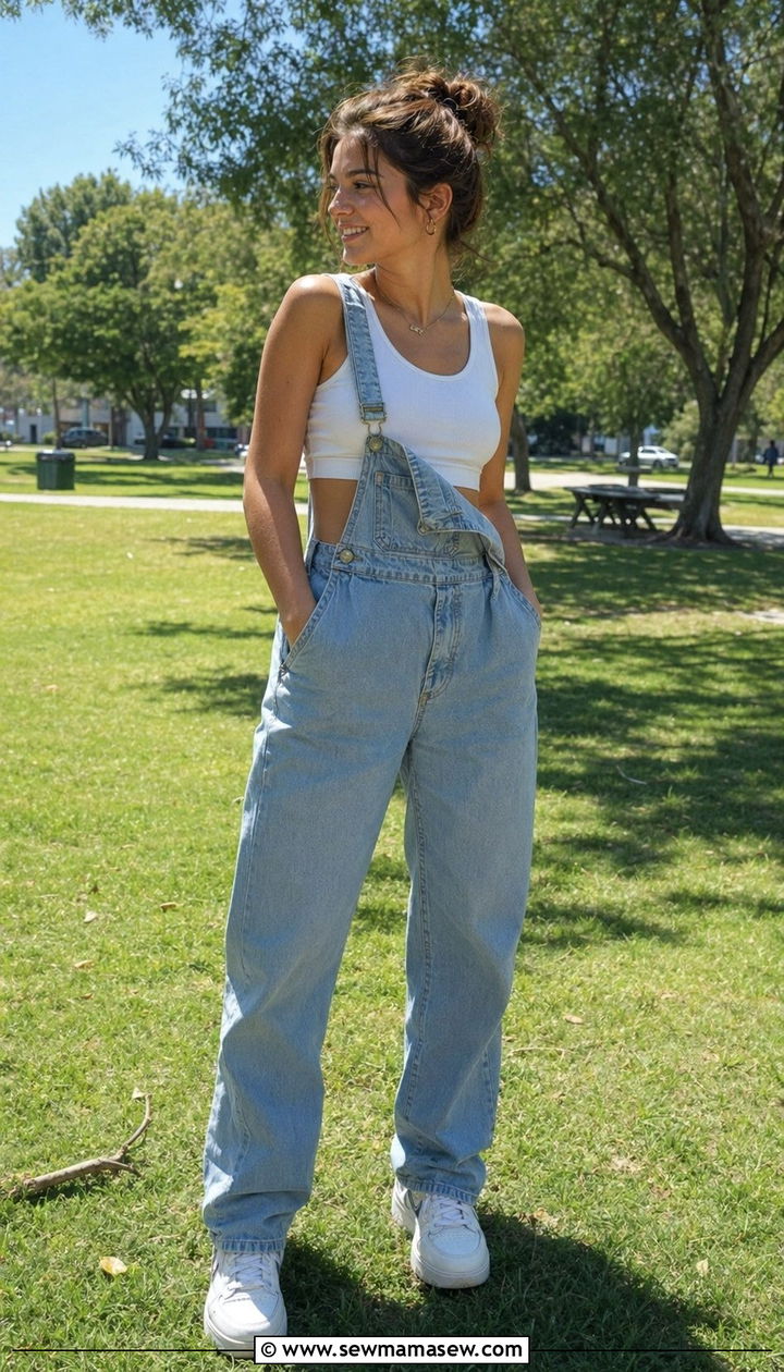1990s Denim Overalls Outfit - 35 Retro outfit ideas
