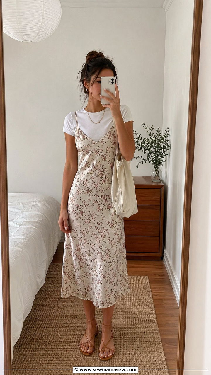 1990s slip dress spring outfit - 35 Vintage spring outfits