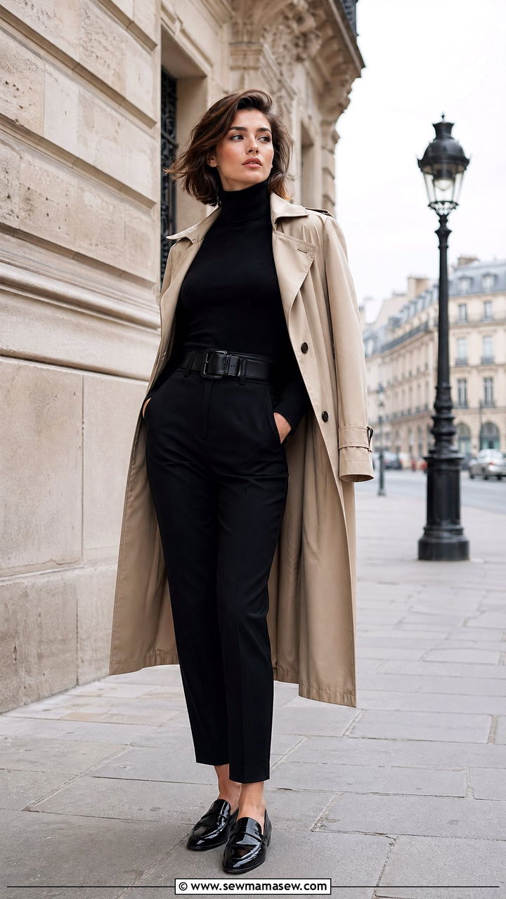 60s Turtleneck With Cigarette Pants - 35 Vintage 60s outfit ideas