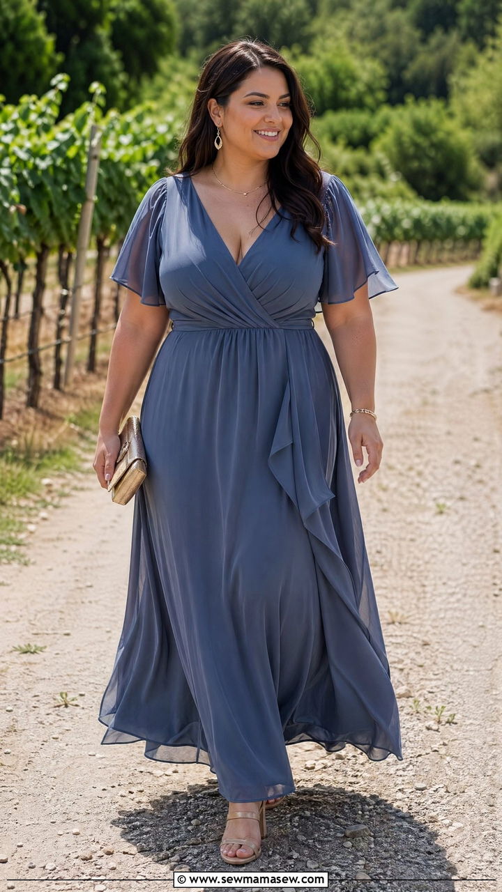 A Line Maxi Dress Wedding Guest - 35 Wedding guest outfits plus size
