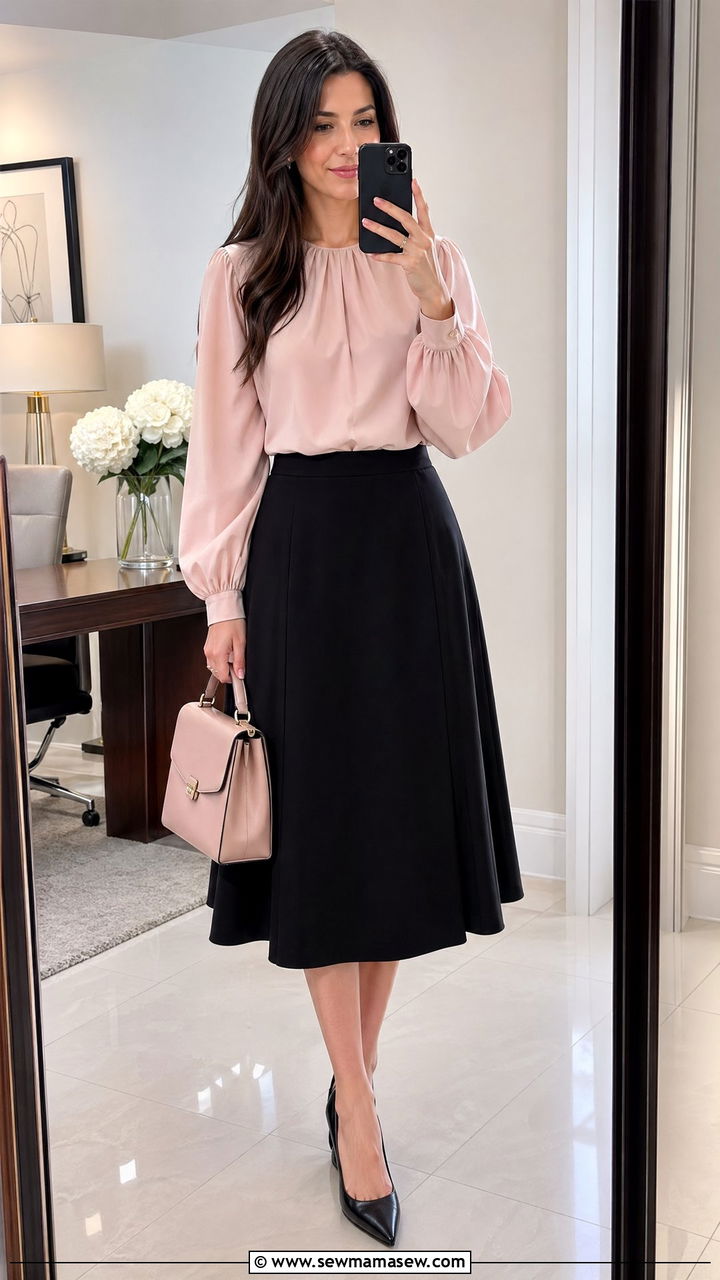 A Line Skirt Work Outfit 2026 - 35 work outfits 2026