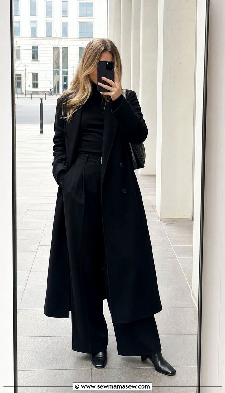 All Black Scandinavian Minimalist Outfit - 35 scandinavian outfits for women