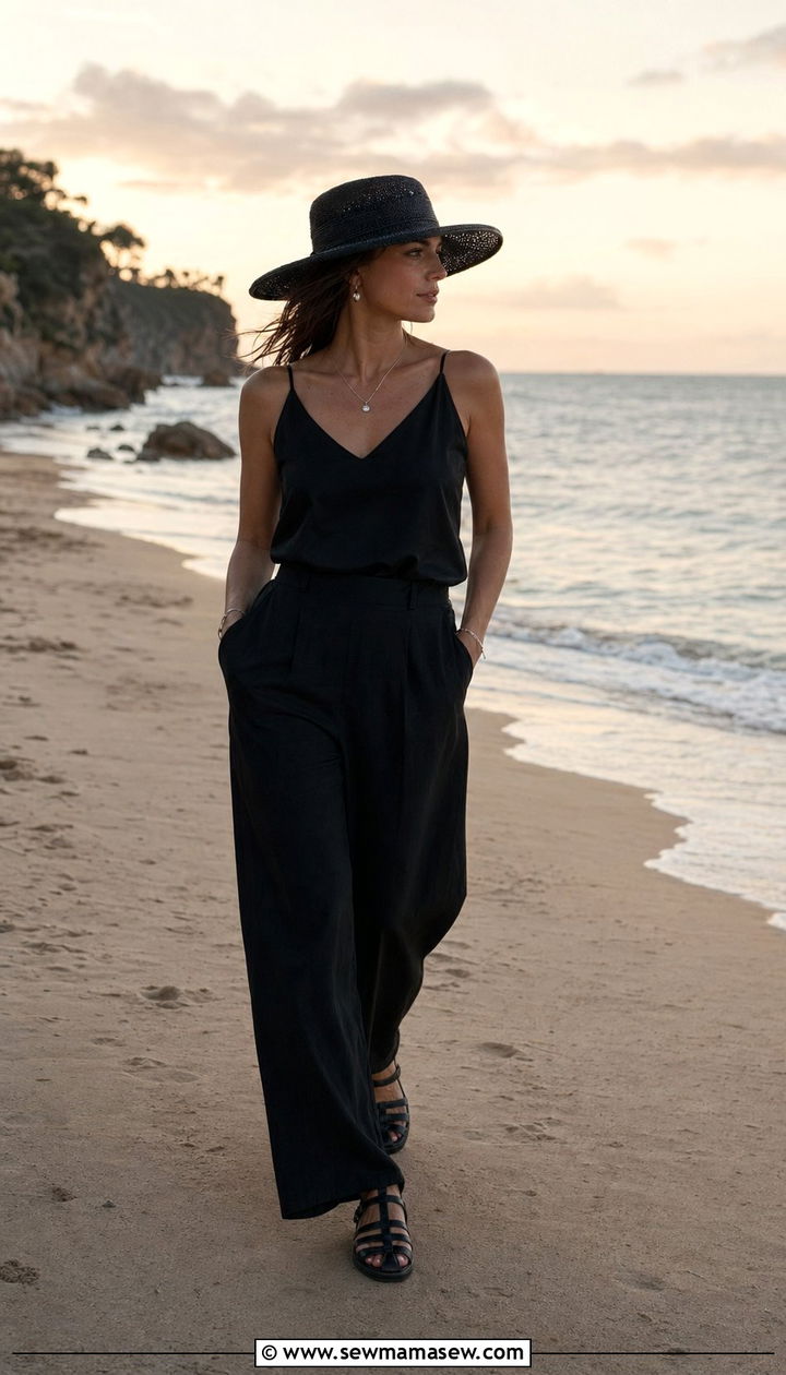 All Black Summer Ensemble - 30 Aesthetic summer outfits