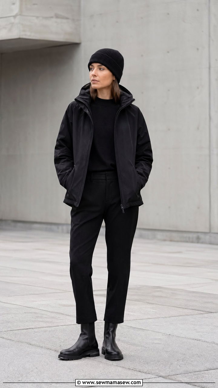 All Black Windbreaker Outfit - 35 windbreaker outfits inspo