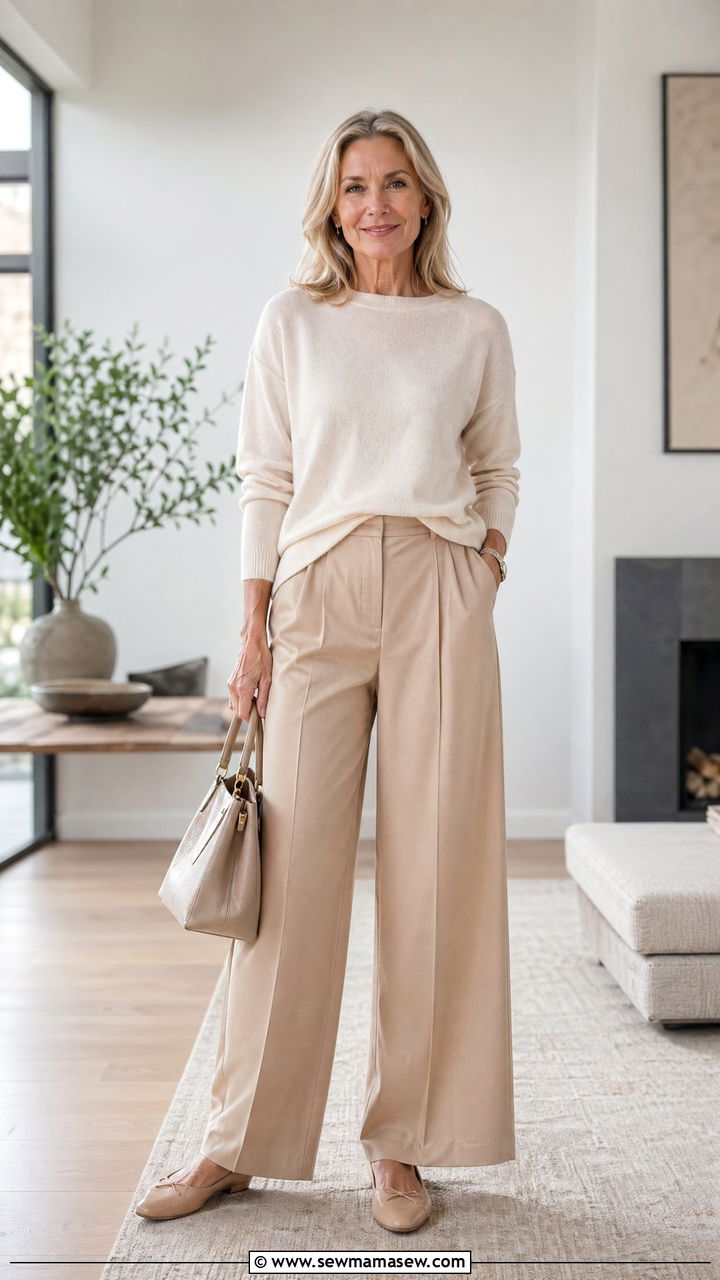All Neutral Tonal Outfit For Women Over 50 - 35 Casual outfits for women over 50