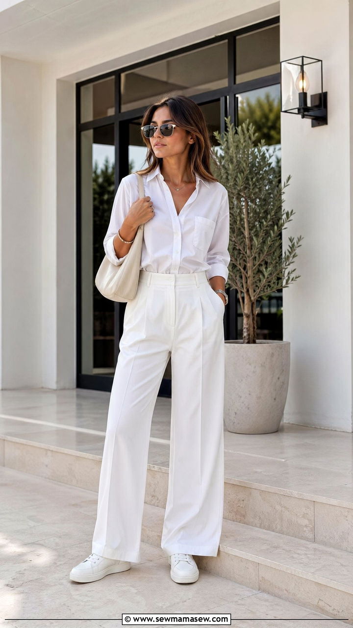 All White Monochrome Spring Outfit - 35 spring street style outfits