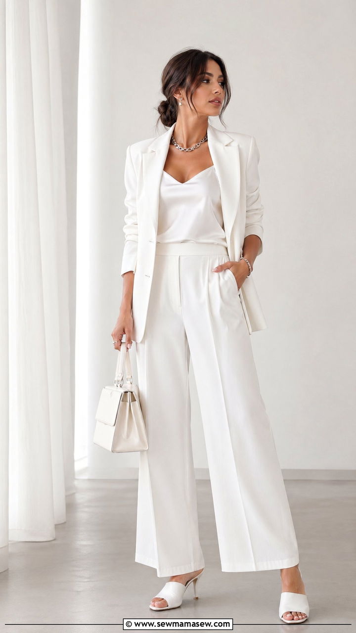 All White Tonal Outfit - 35 classy quiet luxury outfits