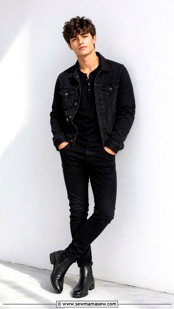 All black outfit senior portraits guys - 30 Senior portrait outfit ideas guys