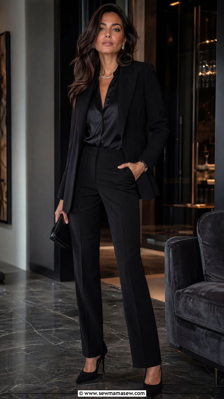 All black textured outfit - 35 Stealth wealth outfit ideas