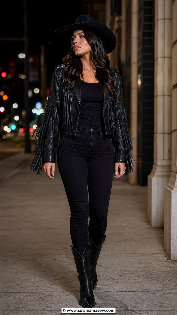 All black western outfit women - 35 Country outfit ideas
