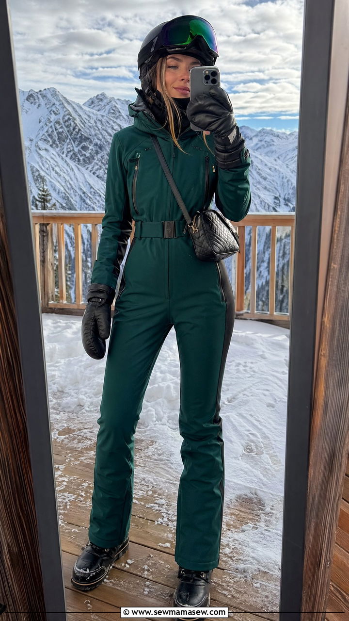 All in One Snowsuit Outfit - 35 Ski bunny outfit ideas