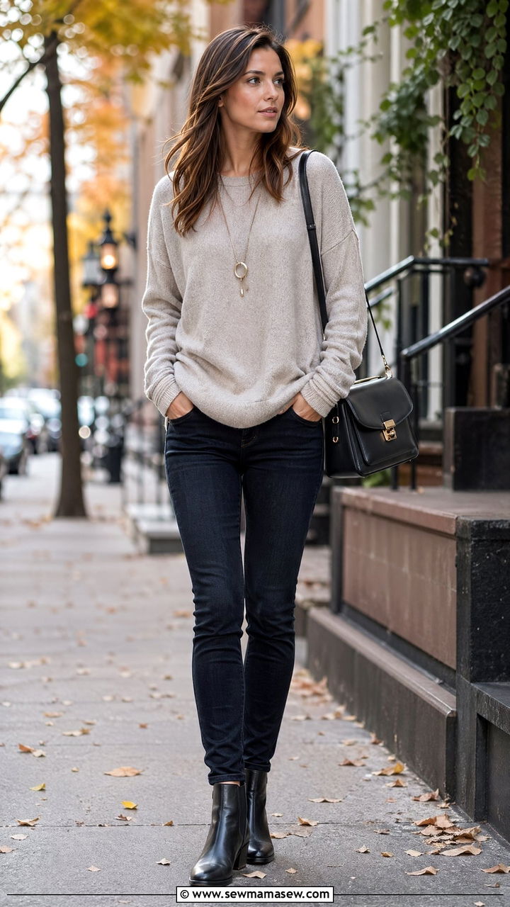 Ankle boots with skinny jeans - 35 skinny jeans outfit ideas for women