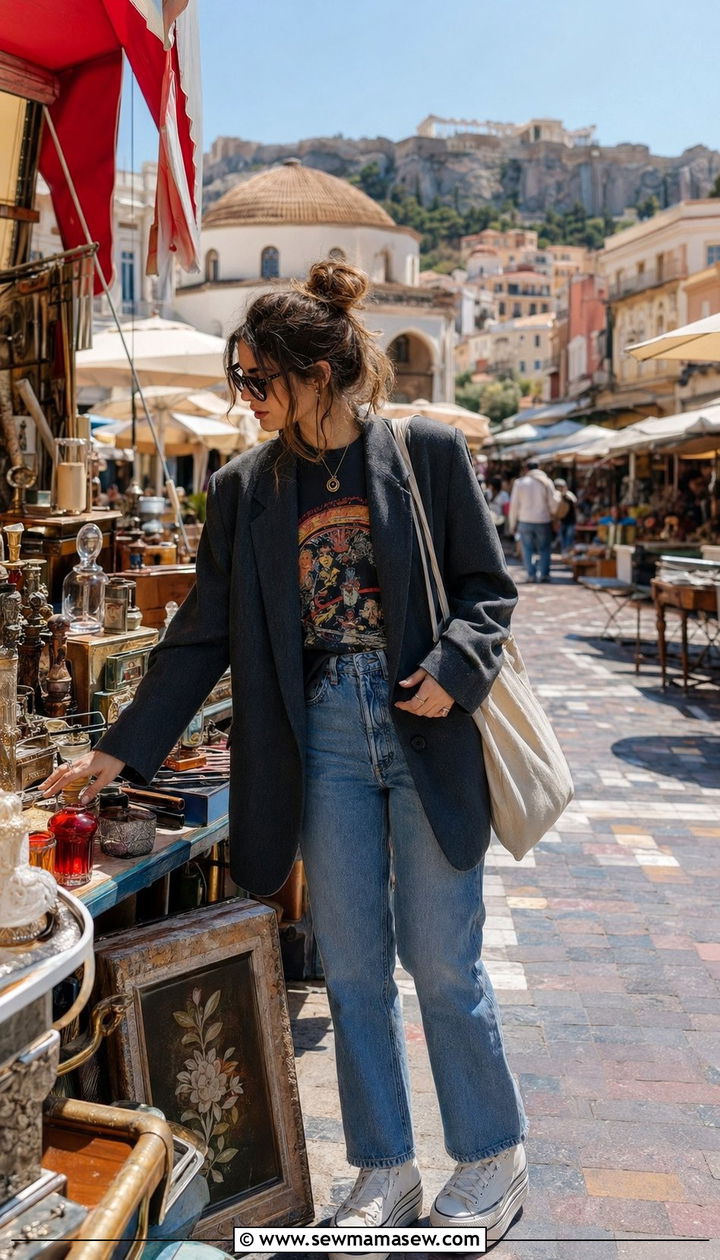 Athens Monastiraki Flea Market Outfit - 30 Athens outfit ideas
