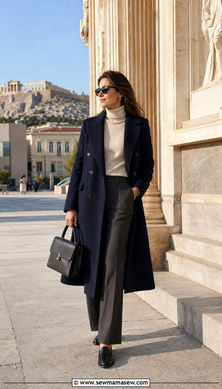 Athens Tailored Winter Coat Outfit - 30 Athens outfit ideas