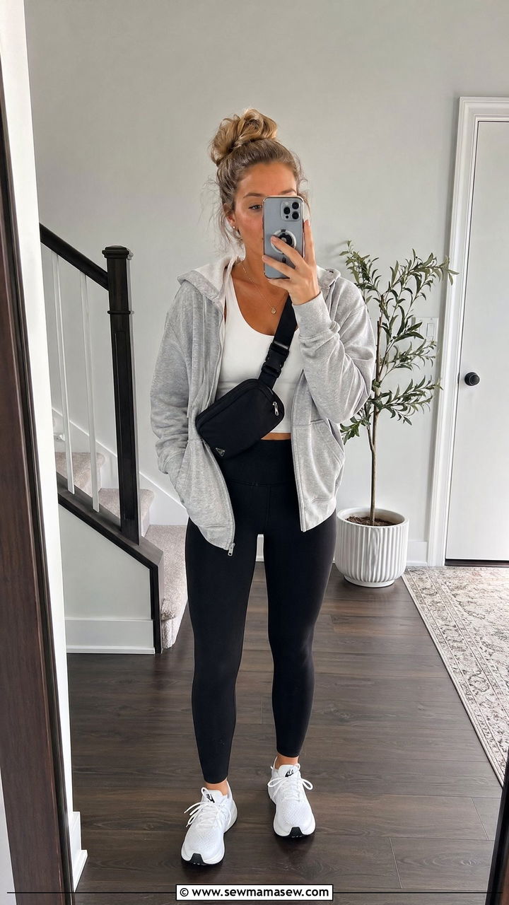 Athleisure leggings shopping outfit - 35 shopping outfit ideas for women