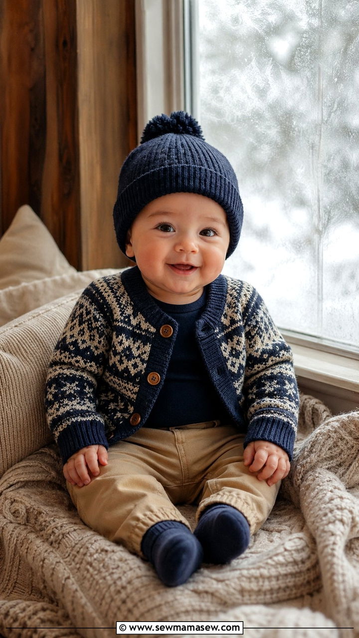 Baby boy fair isle sweater outfit - 30 Baby boy outfit ideas