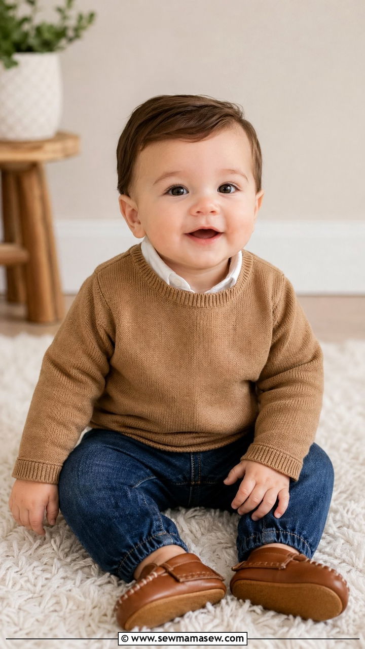 Baby boy sweater and jeans outfit - 30 Baby boy outfit ideas