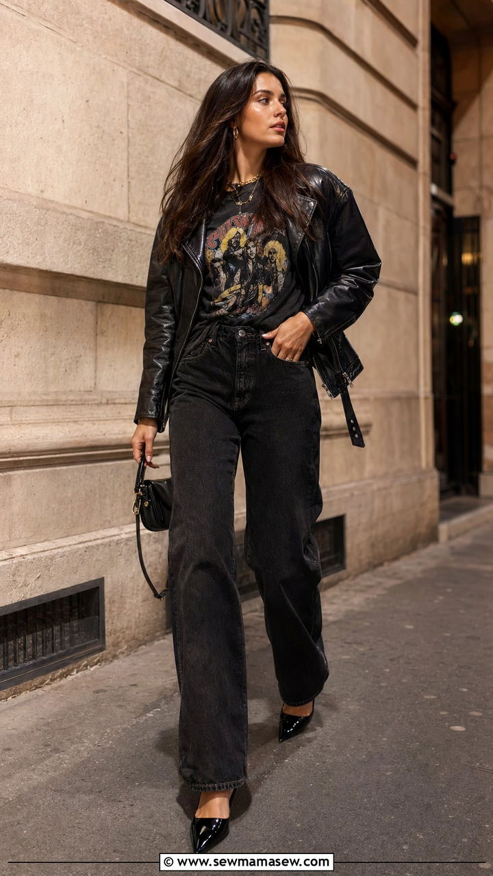 Baggy Jeans And Graphic Tee With Heels Outfit - 30 Baggy jeans outfit ideas with heels