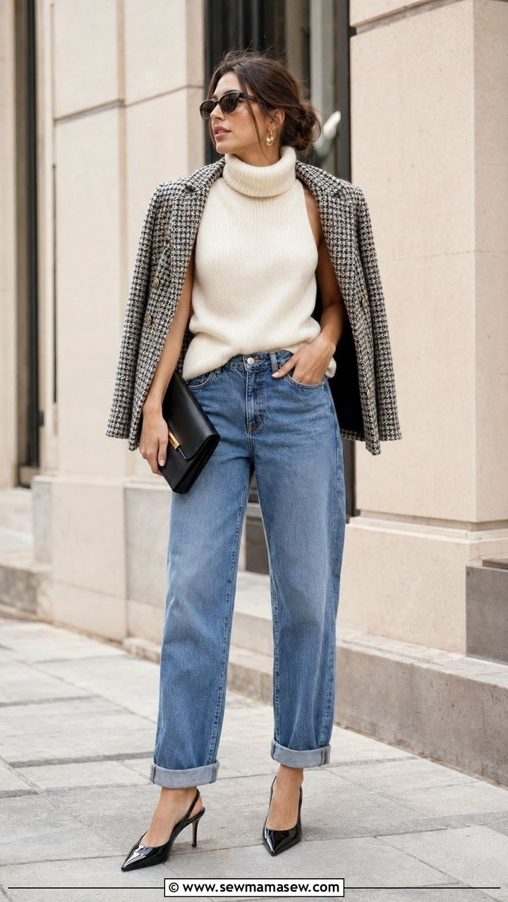 Baggy Jeans With Slingback Heels Outfit - 30 Baggy jeans outfit ideas with heels