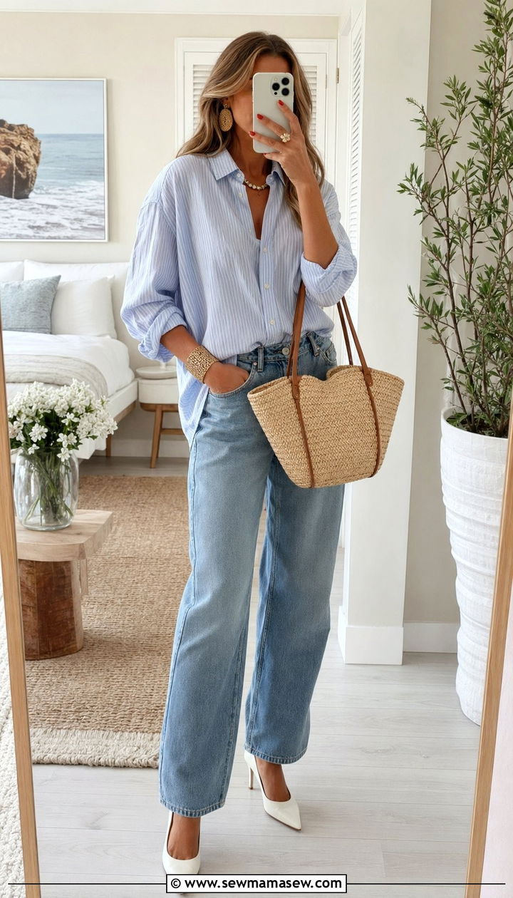 Baggy Jeans With White Heels Outfit - 30 Baggy jeans outfit ideas with heels