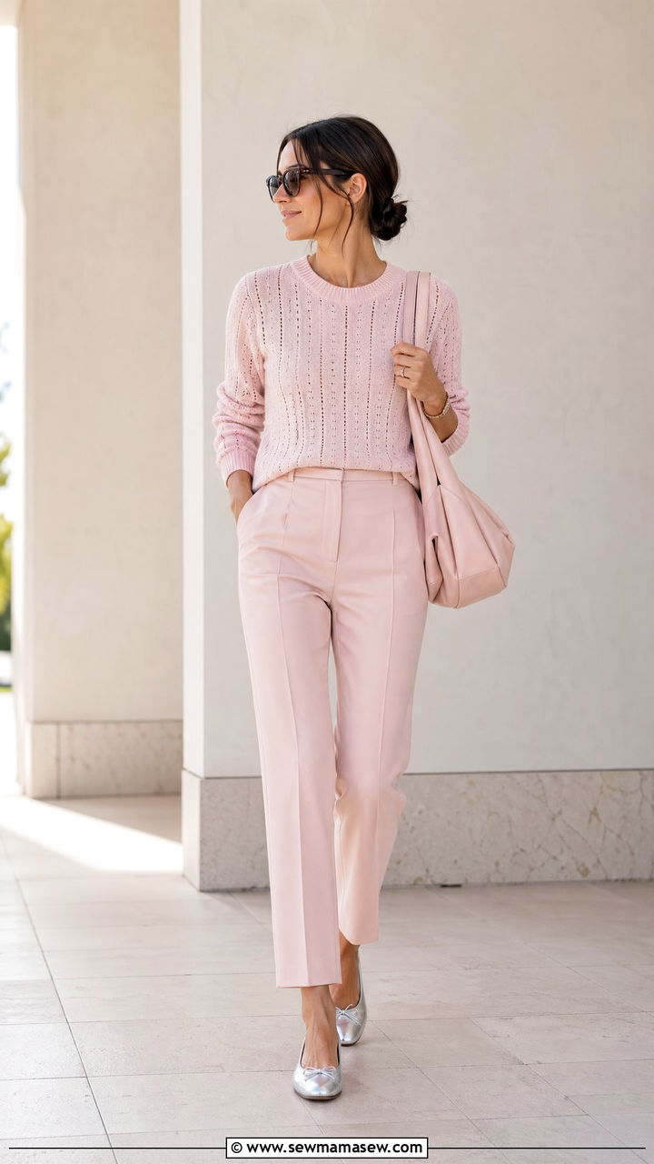 Ballet Pink Monochrome Outfit - 35 Spring pink outfit ideas