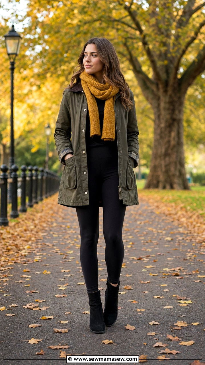 Barn Jacket With Black Leggings And Ankle Boots - 30 Barn jacket outfit ideas