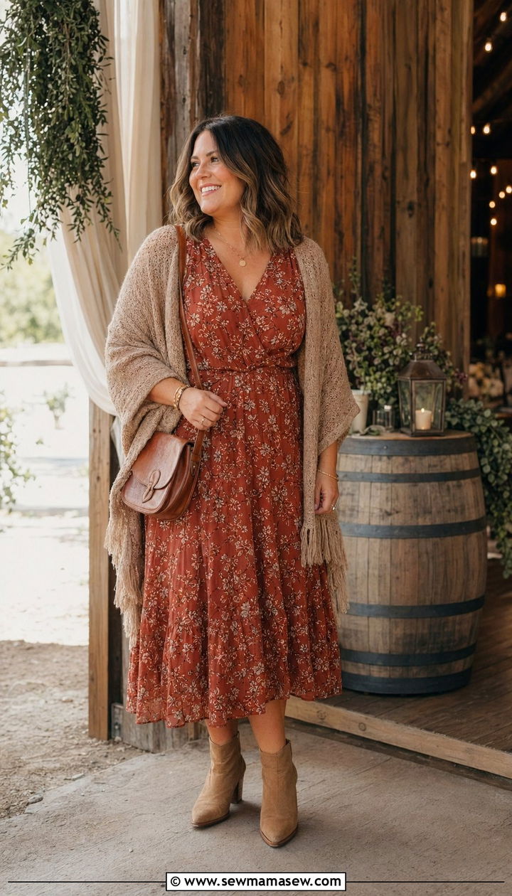 Barn Wedding Guest Outfit for Midsize Women - 30 Wedding guest outfits for midsize women