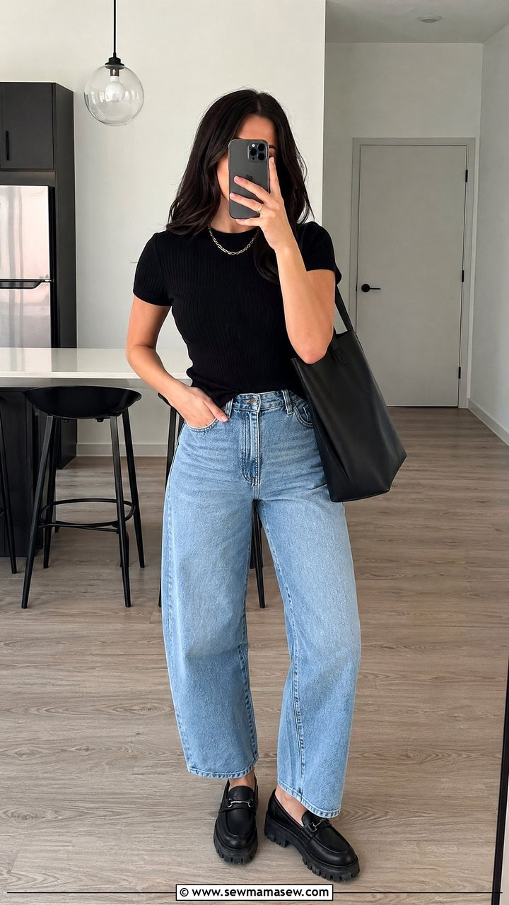 Barrel Leg Jeans Spring Outfit - 35 spring street style outfits
