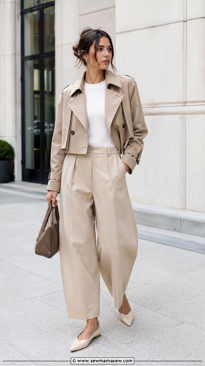 Barrel trousers outfit spring 2026 - 35 spring outfits 2026 women