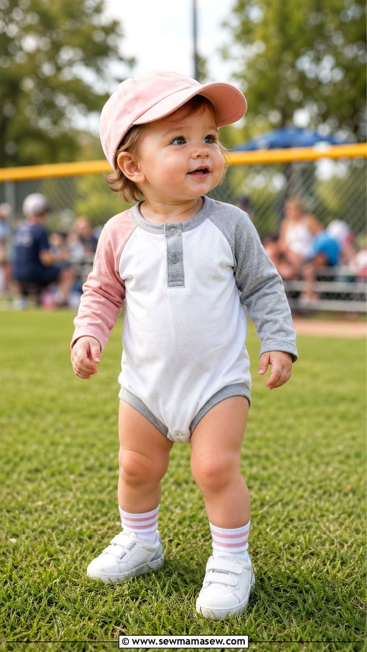 Baseball Cap and Casual Outfit - 30 Baby girl outfit ideas