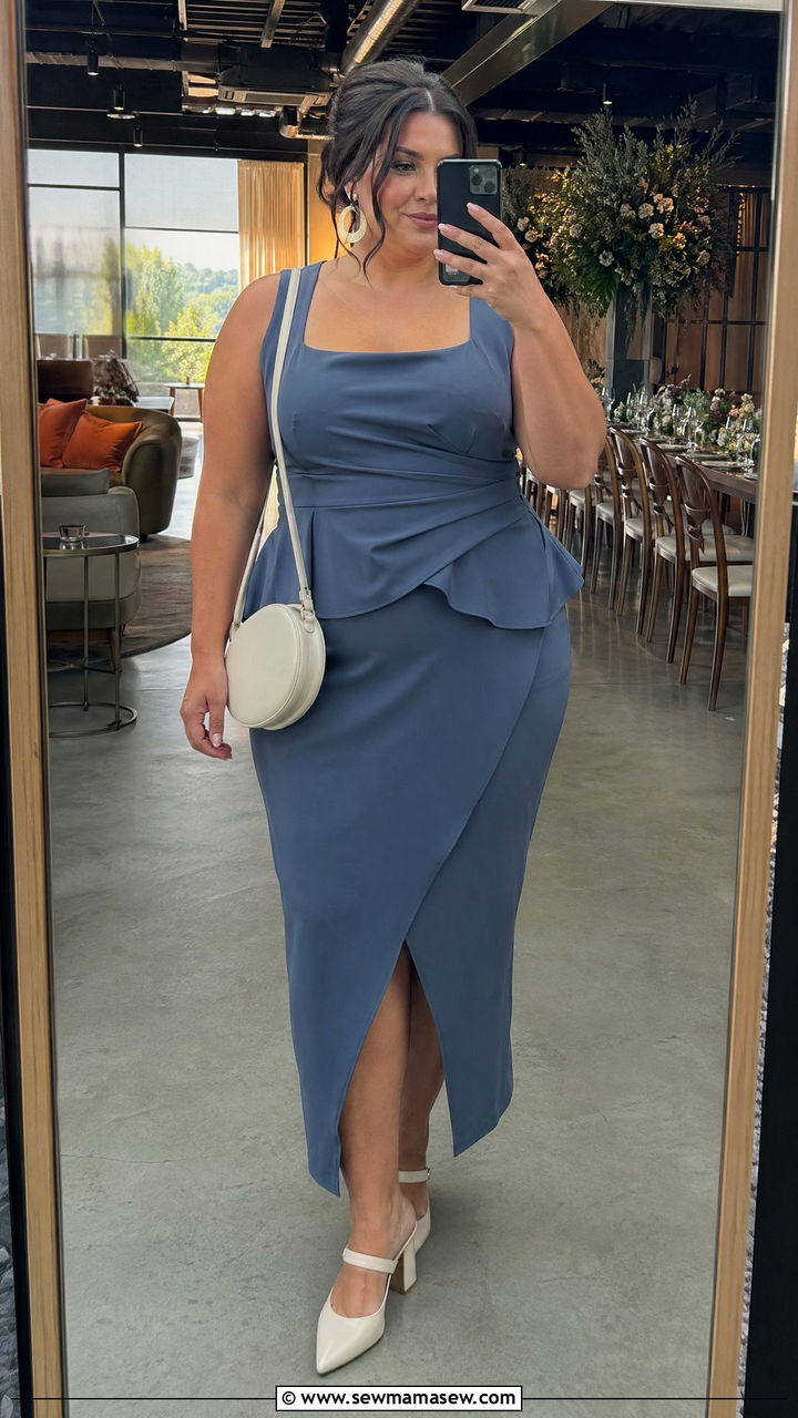 Basque Waist Dress Curvy Wedding Guest Style - 35 Wedding guest outfits curvy women